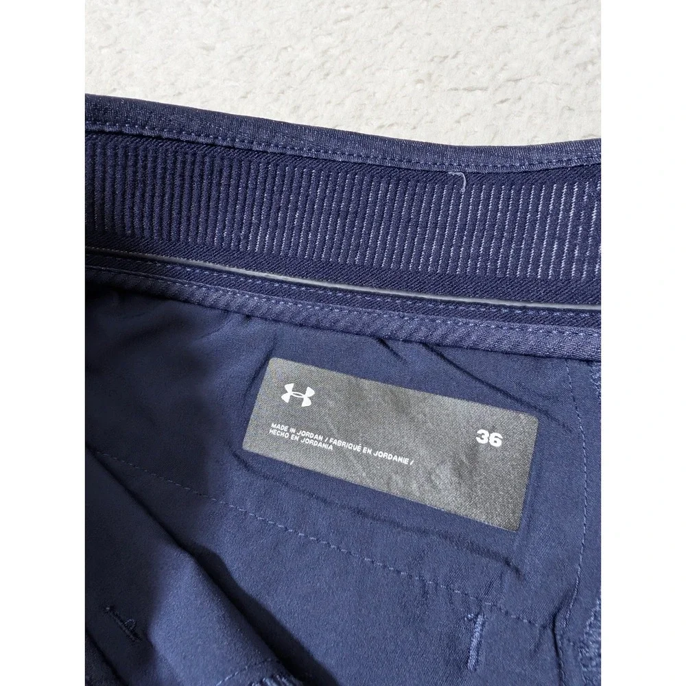 Under Armour Golf Shorts Mens 36/8 Blue Drive Textured Flat Front‎ 1370084 Match